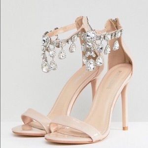ASOS blush crystal heels